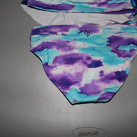 Multi Color 2 Pcs Justice Bikini Swimsuit Size 10 - Picture 7 of 10